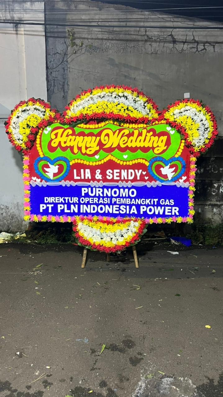 Bunga Papan Wedding Setu Bekasi Bunga papan wedding elegan untuk resepsi pernikahan di Setu Bekasi