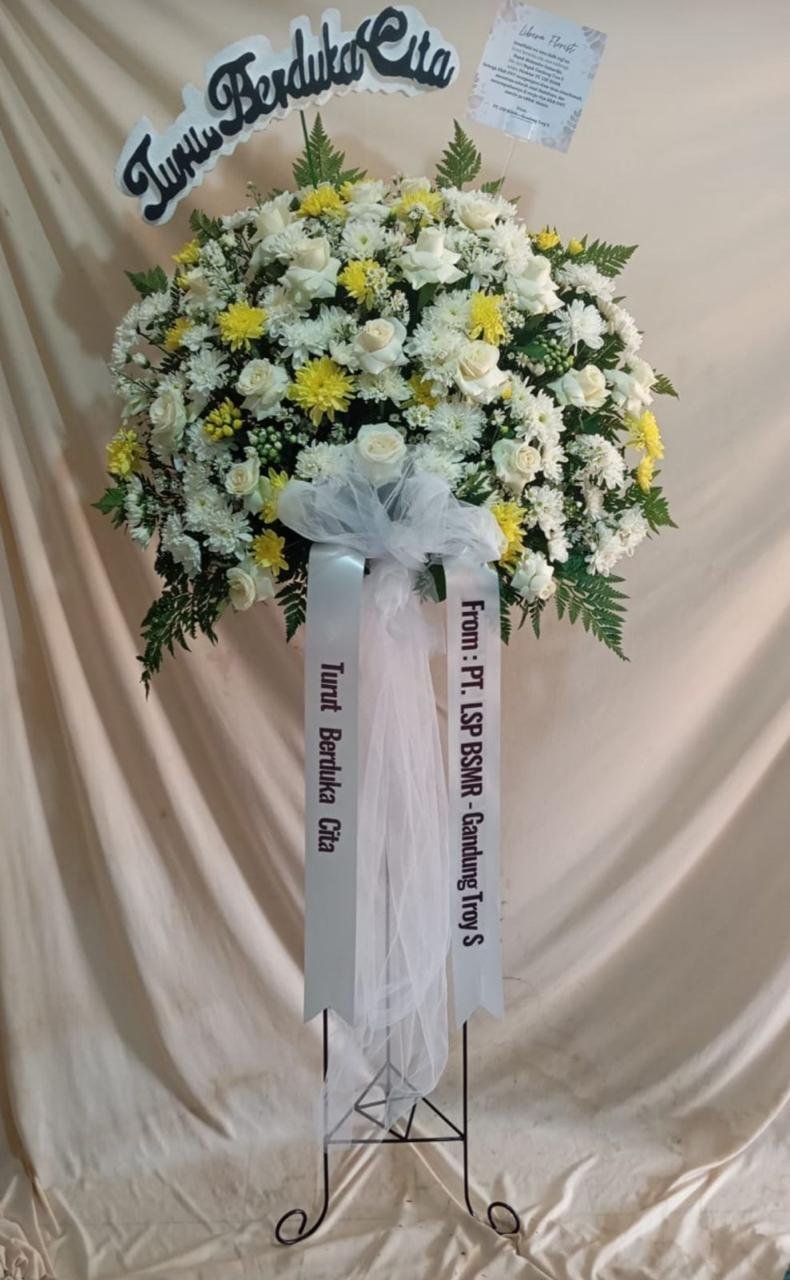 Standing flower ucapan selamat untuk acara di Serang Baru Bekasi