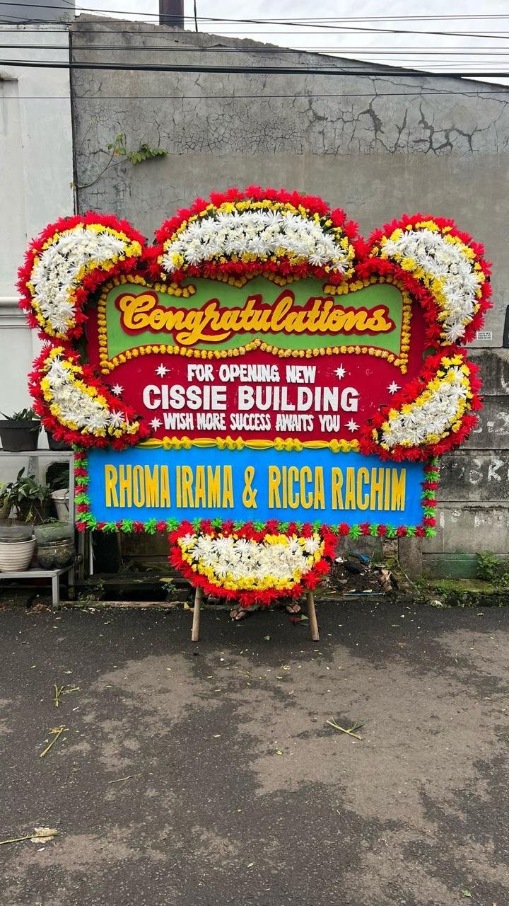Bunga papan pernikahan Wangunharja